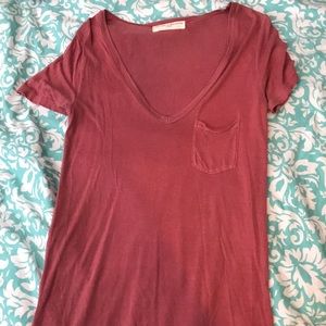 Long red T-shirt